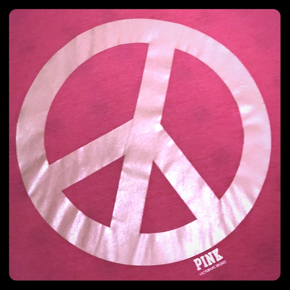 💕VS PINK 2009 ☮️ Peace Sign ☮️Tee 💕 - Picture 7 of 9